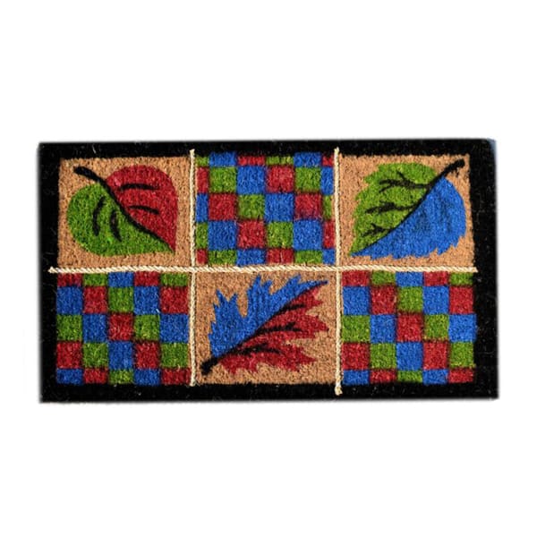 Leaves Multi Coir Door Mat (2'6 x 1'6) - 2'6 x 1'6