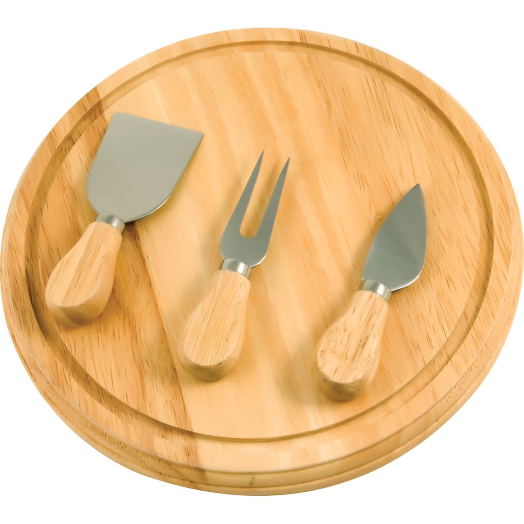 KitchenWorthy Rubberwood Board and Serving Set