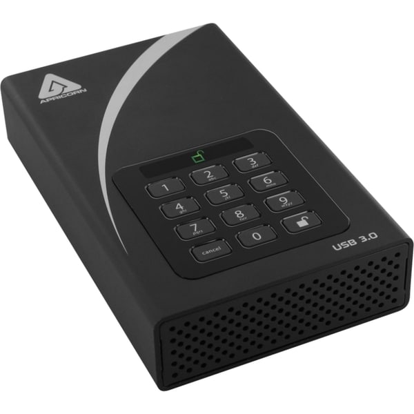 Apricorn Aegis Padlock ADT 3PL256 1000 1 TB 3.5" External Hard Drive Apricorn External Hard Drives