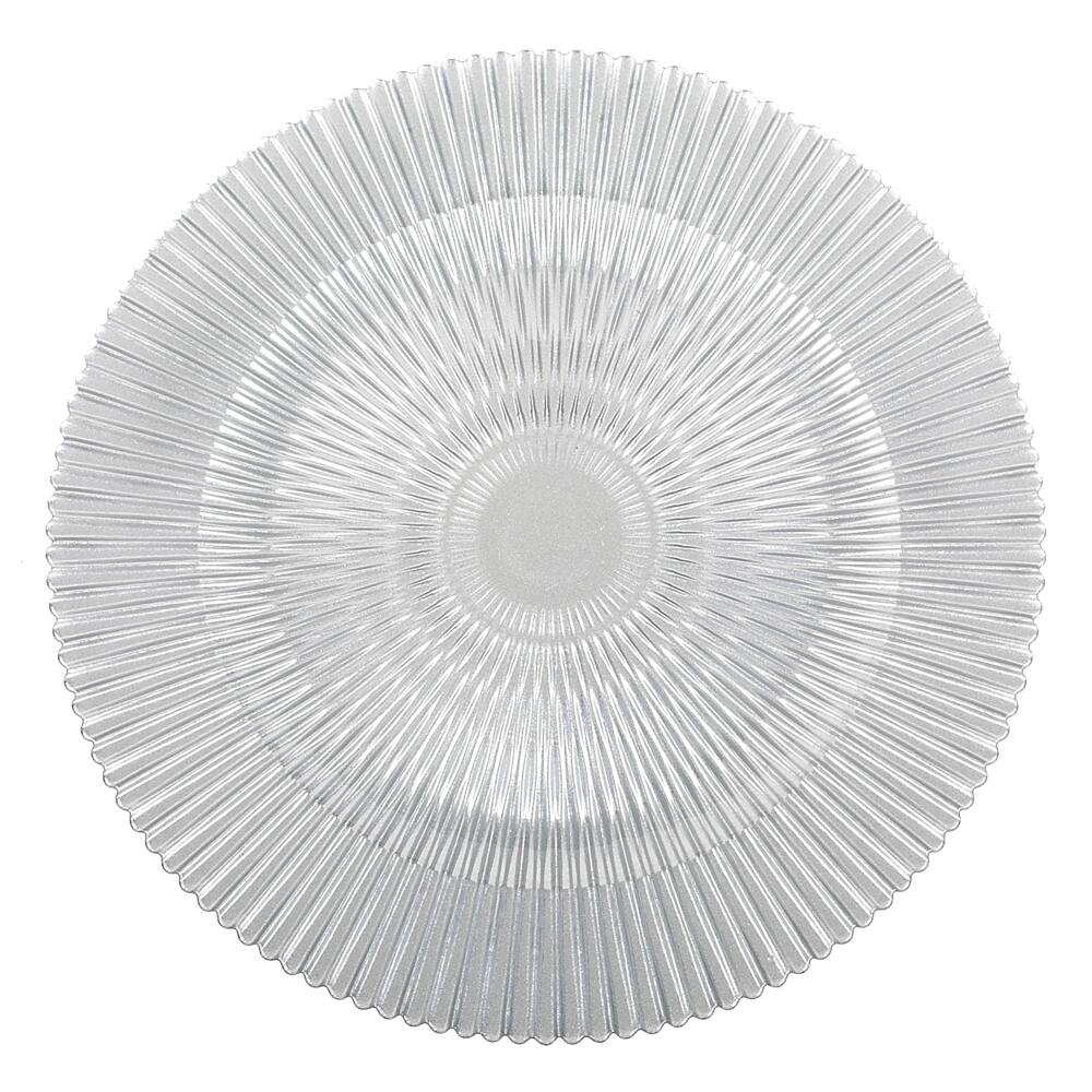 IMPULSE. 'Barcelona' Silver Charger 4-piece Plate Set