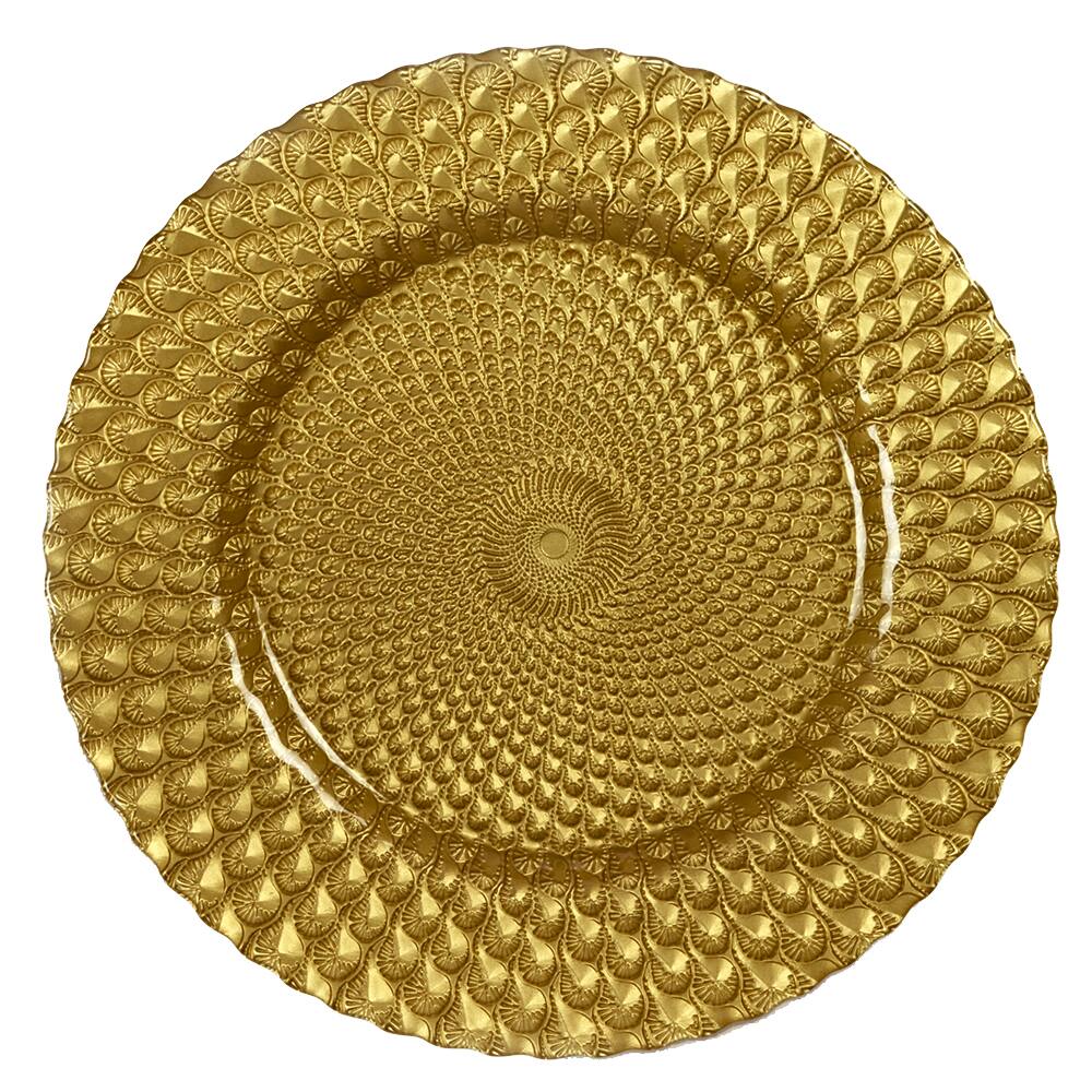 IMPULSE! 'Sorrento' Gold Charger 4-piece Plate Set