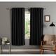 Aurora Home Insulated 72-inch Thermal Blackout Curtain Panel Pair - 52 x 72 - Black