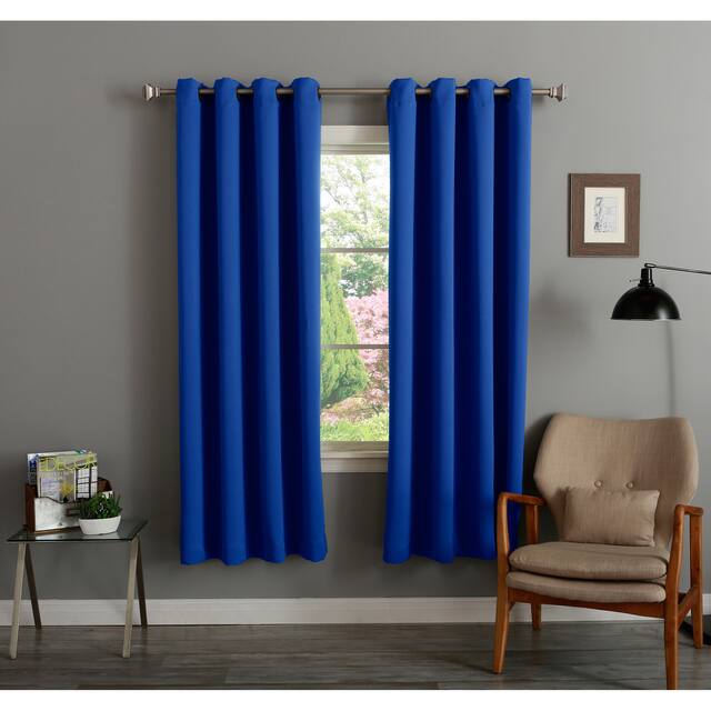 Aurora Home Insulated 72-inch Thermal Blackout Curtain Panel Pair - 52 x 72 - Royal Blue