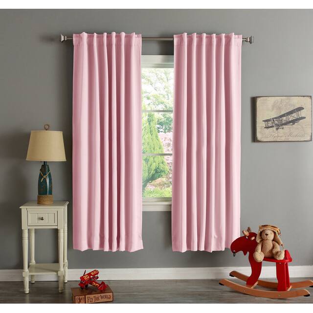 Aurora Home Insulated 72-inch Thermal Blackout Curtain Panel Pair - 52 x 72 - Light Pink