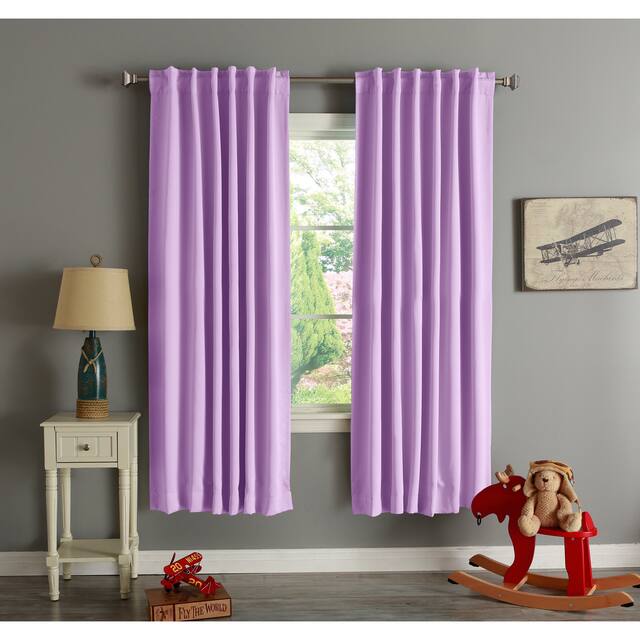Aurora Home Insulated 72-inch Thermal Blackout Curtain Panel Pair - 52 x 72 - Lavender