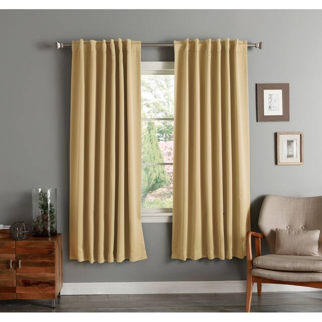 Aurora Home Insulated 72-inch Thermal Blackout Curtain Panel Pair - 52 x 72 - Wheat