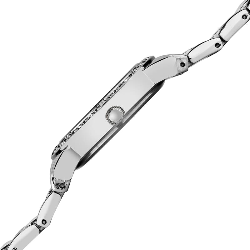 Akribos XXIV Women's Crystal Multifunction Silver-Tone Bracelet Watch