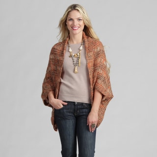 Tabeez Women's Taupe Marble Cocoon Cardigan Cardigans & Twin Sets
