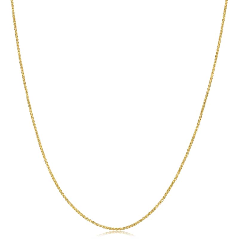 10k Yellow Gold Round Wheat Chain (16-24 inch)
