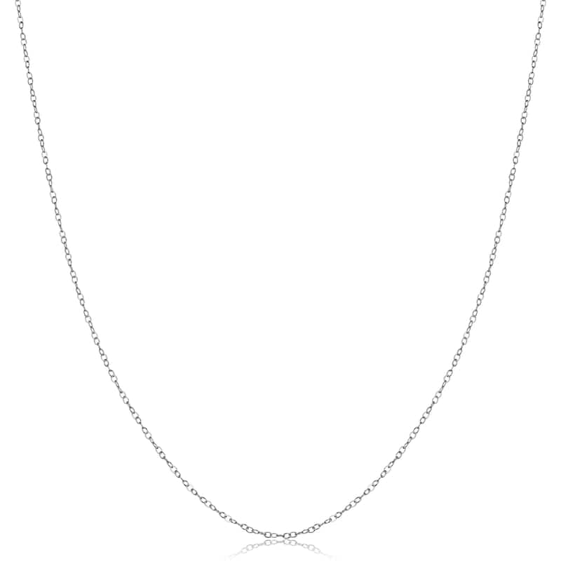 Fremada 14k White Gold 0.7-mm Round Cable Chain (16-20 inches)