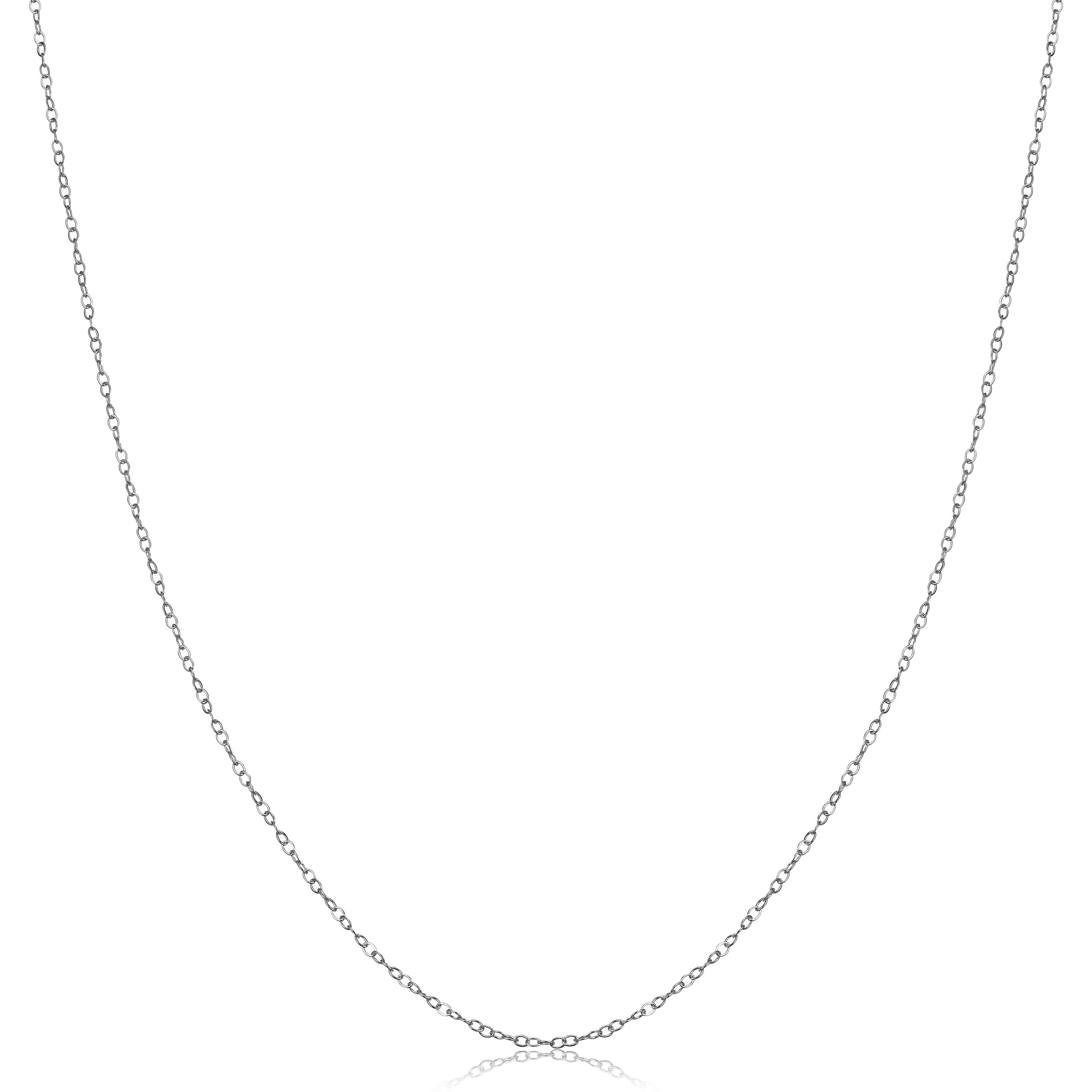 Au Naturale 14k White Gold 0.7-mm Round Cable Chain (16-20 inches)
