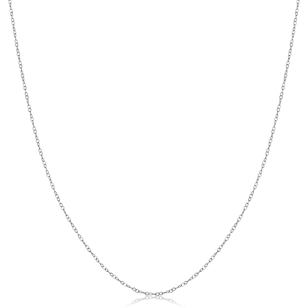 Fremada 14k White Gold 0.7-mm Round Cable Chain (16-20 inches)