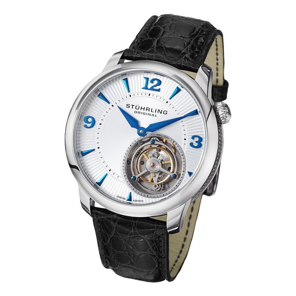 Stuhrling Original Men's Eclipse Tourbillon Mechanical Alligator Strap Watch Stuhrling Original Men's Stuhrling Original Watches