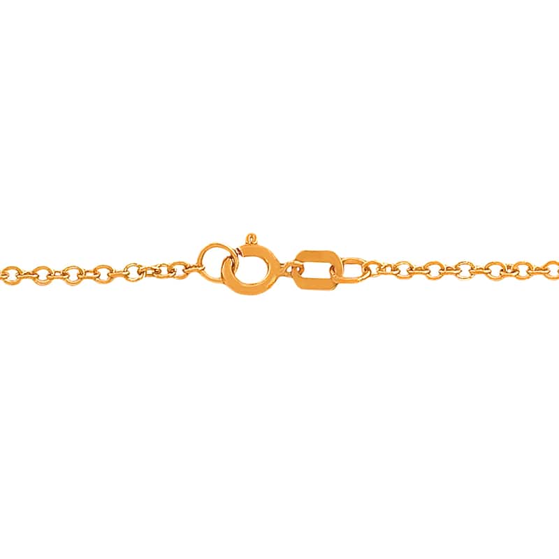 Fremada 18k Pink Gold 1 millimeter Round Cable Chain (18 inches)