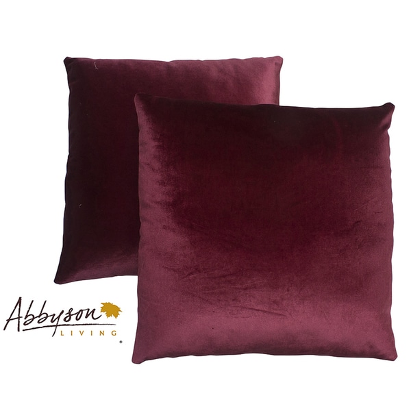 Abbyson Living Charisma 18 inch Burgundy Decorative Pillows (Set of 2) Abbyson Living Throw Pillows