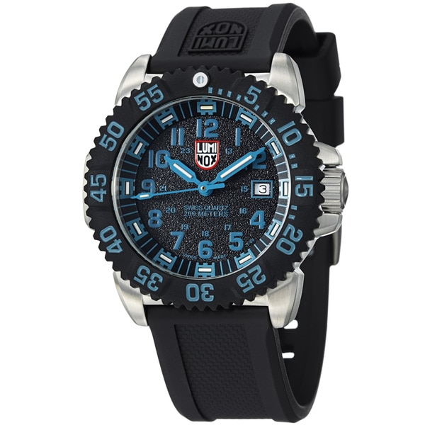 Luminox Men's 'Colormark' Black Dial Rubber Strap Steel Watch Luminox Men's Luminox Watches