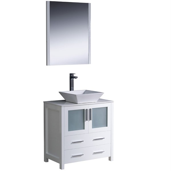 Fresca Torino 30 Inch White Modern Bathroom Vanity With Vessel Sink 77cddfd1 4e6f 4c23 B35d 3dc685b2f0e5 600 