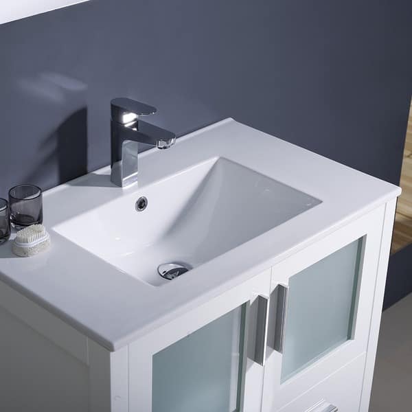 Shop Fresca Torino 30 Inch White Modern Bathroom Vanity With Undermount Sink Overstock 7456515