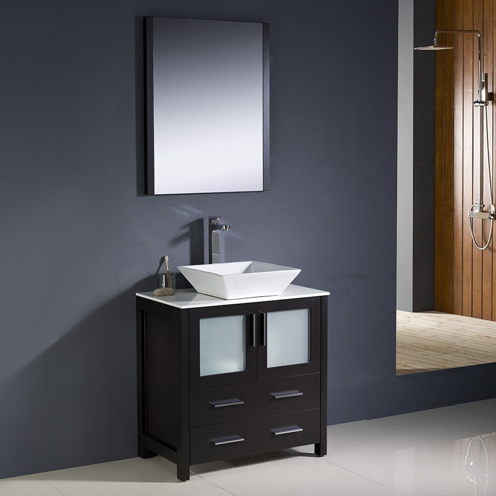 Fresca Torino 30 Inch Espresso Modern Bathroom Vanity With Vessel Sink Overstock 7456526