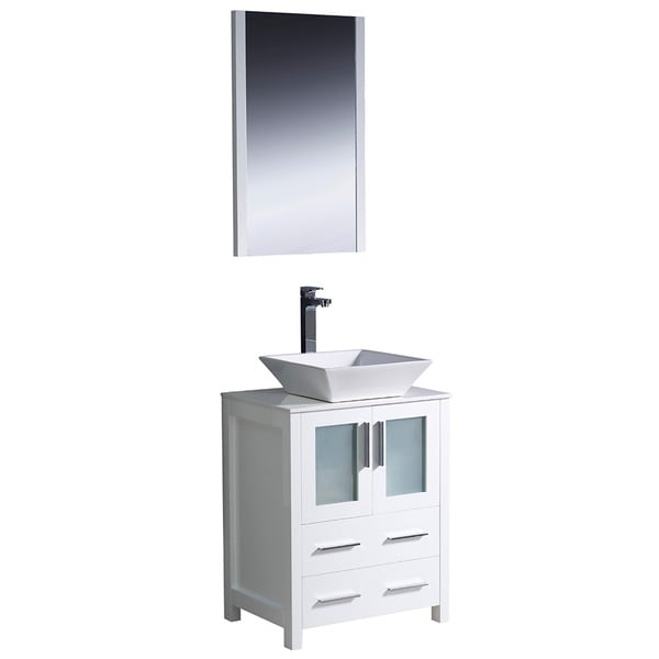 Shop Fresca Torino 24 Inch White Modern Bathroom Vanity With