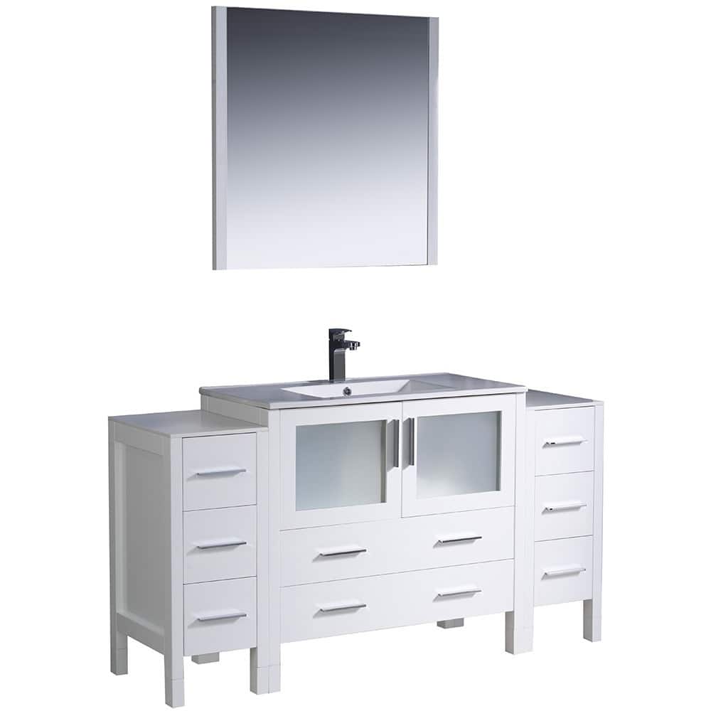 Fresca White 60-inch Bathroom Vanity