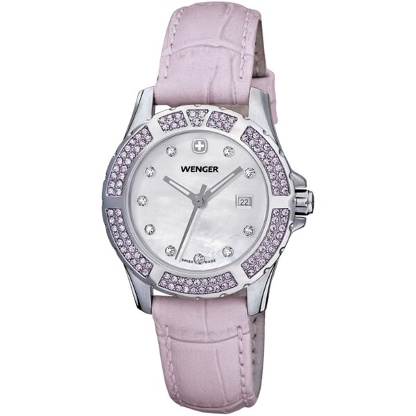 Wenger Women's Sport Elegance Lavender Leather Watch Wenger Women's Wenger Watches