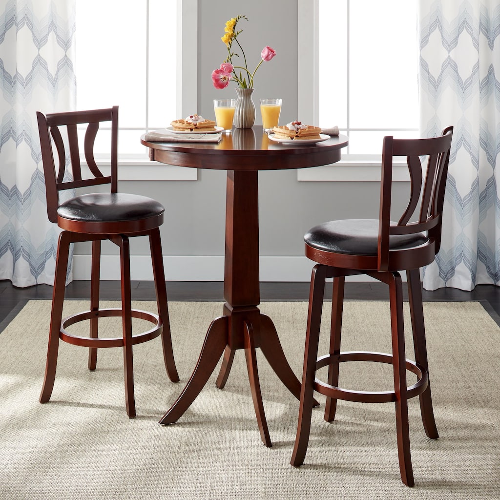 Simple Living Mahogany Finish 3-piece Anderson Pub Set