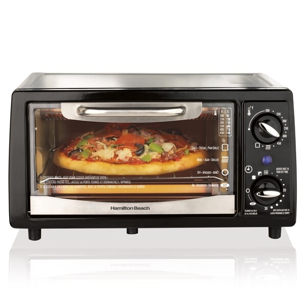 hamilton beach 4 slice stainless steel toaster oven