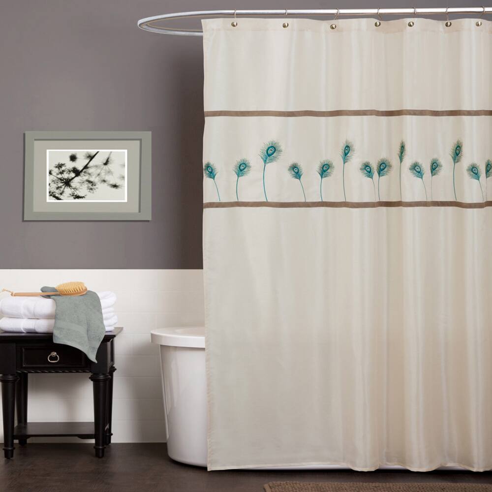 Lush Decor Aurora Blue Shower Curtain