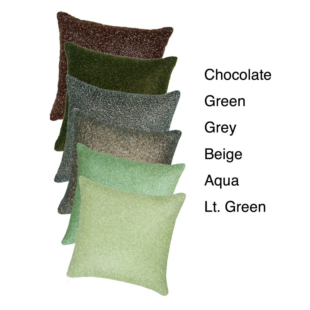 Jovi Home 14-inch Square Beaded Decorative Pillow