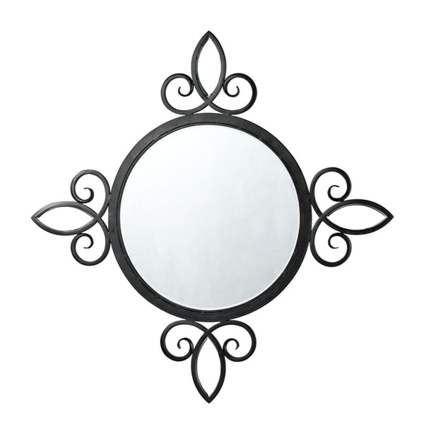 Cal Lighting Lonia Iron Round Mirror