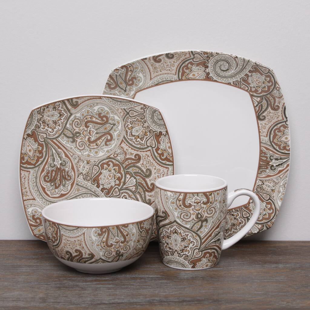 Waverly Paddcok Shawl Paisley 16-piece Dinnerware Set