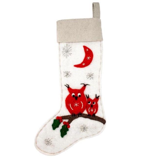 Shop Woodland Owl Christmas Stocking (Nepal) - Free Shipping On Orders ...