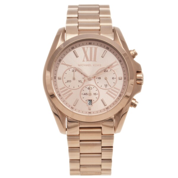 Michael Kors Women's MK5503 'Bradshaw' Rose Gold-Tone Chronograph Watch