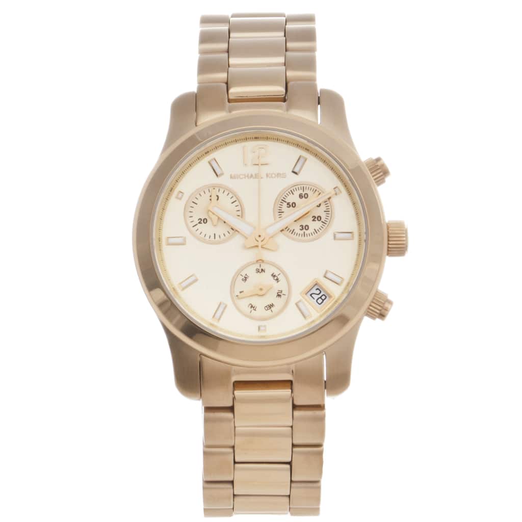 Michael Kors Women's MK5384 Gold-Tone 'Runway' Chronograph Watch