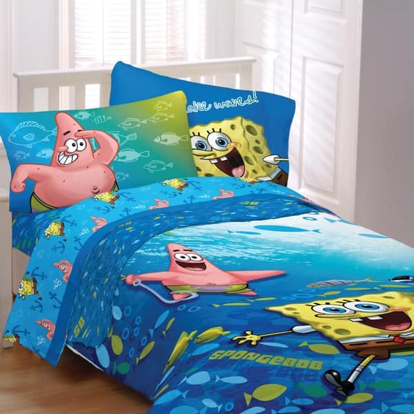 Shop Spongebob Fish Swirl 4 Piece Bed In A Bag With Sheet Set