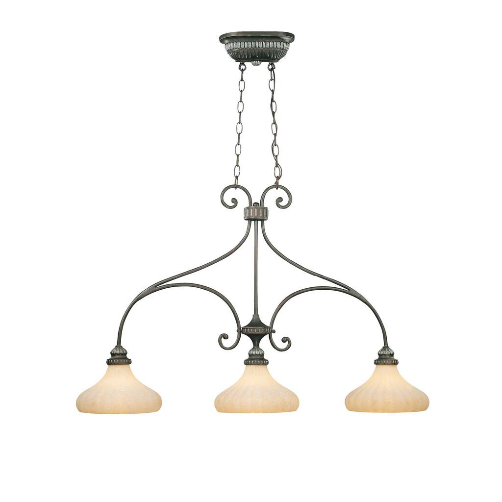 3-light oil Rubbed Bronze Island Pendant