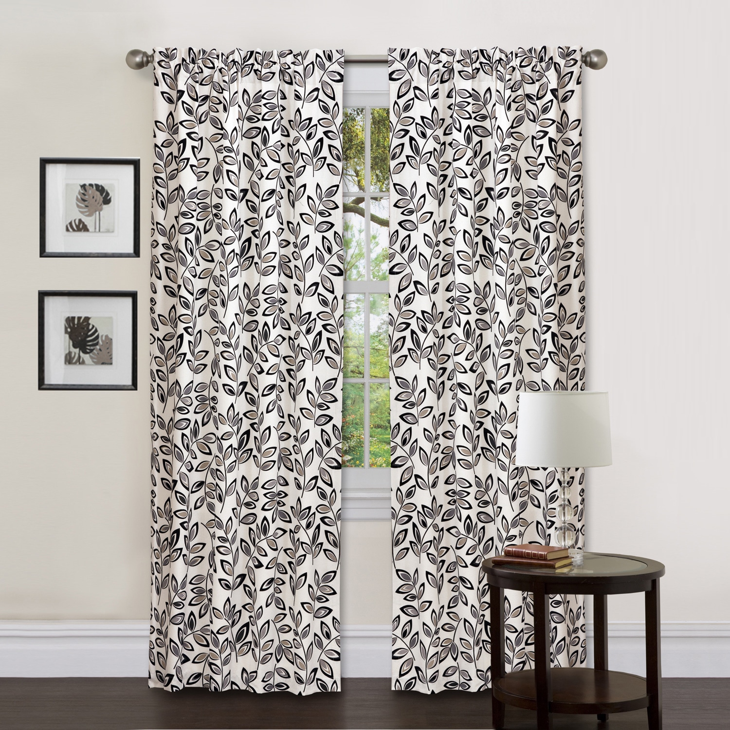 Lush Decor Silver 84 inch Ventura Curtain Panel