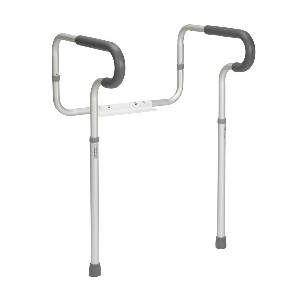 Drive Medical Toilet Safety Frame with Padded Armrests - White