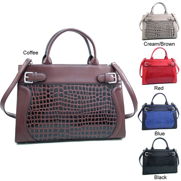 Dasein Belted Patent Croco Tote Bag Dasein Tote Bags