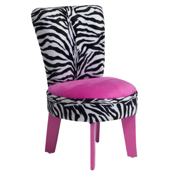 Elizabeth Kids' Zebra/ Pink Chair by Christopher Knight Home