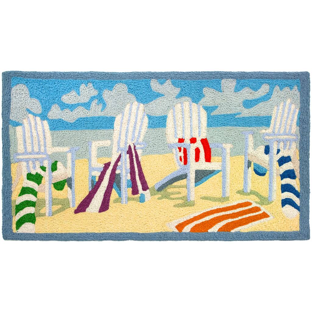 Adirondack Chair Blue Indoor/ Outdoor Rug