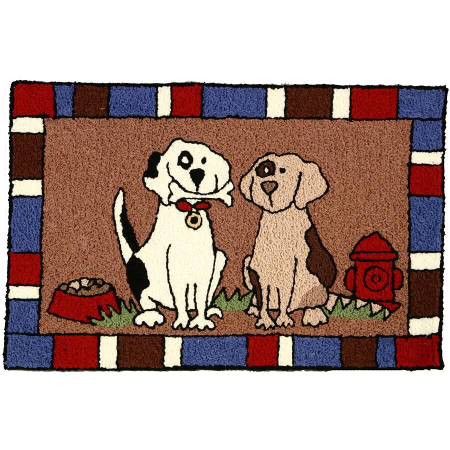 Pals Forever Brown Indoor/ Outdoor Rug - multi