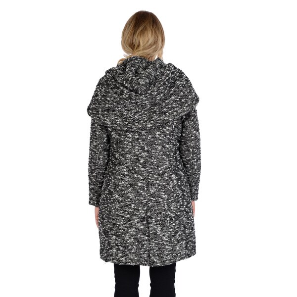 women's wool blend coat with hood