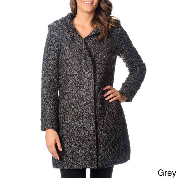 women's wool blend coat with hood
