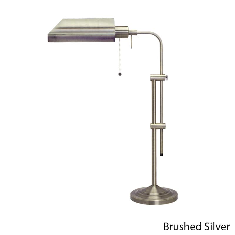 Cal Lighting Dark Bronze Pharmacy Table Lamp - Brushed Silver