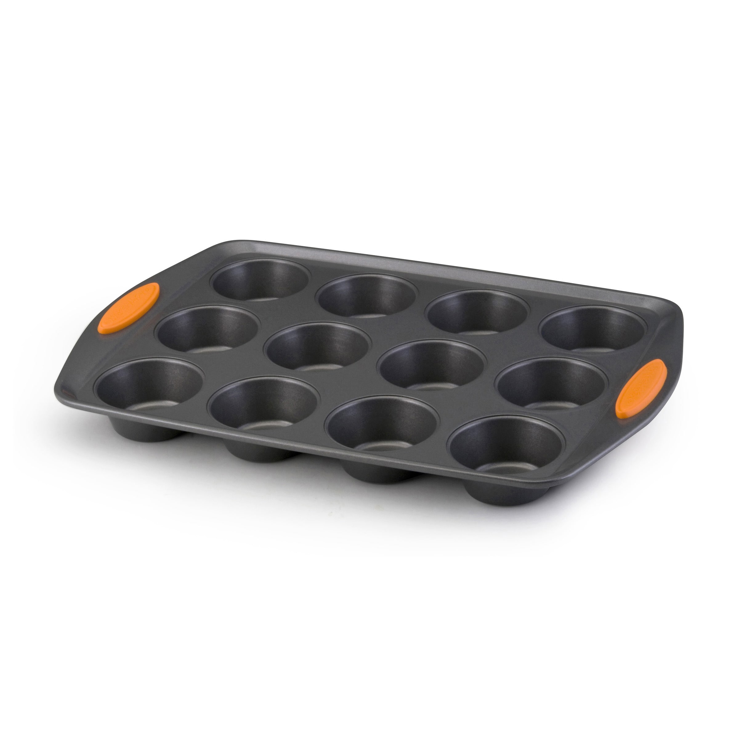 https://ak1.ostkcdn.com/images/products/7468671/Rachael-Ray-Yum-o-Grey-Carbon-Steel-and-Orange-Silicone-Handles-Nonstick-12-cup-Oven-Lovin-Muffin-and-Cupcake-Pan-Bakeware-167600b9-2d6b-4df1-8ae7-a2b95e6d5ab1.jpg