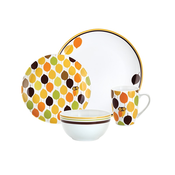 Rachael Ray Little Hoot 4 piece Place Setting   14916688  