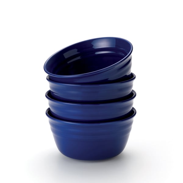 Rachael Ray Double Ridge Blue 6inch Cereal Bowls (Set of 4) Free