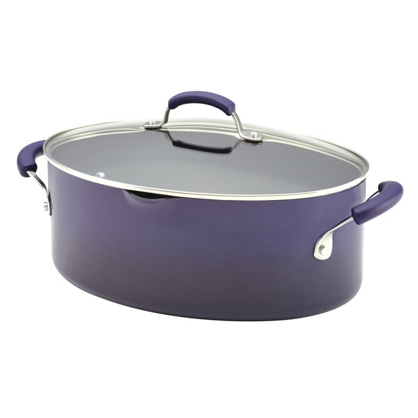 Shop Rachael  Ray  Porcelain II 8 Quart Purple Gradient 